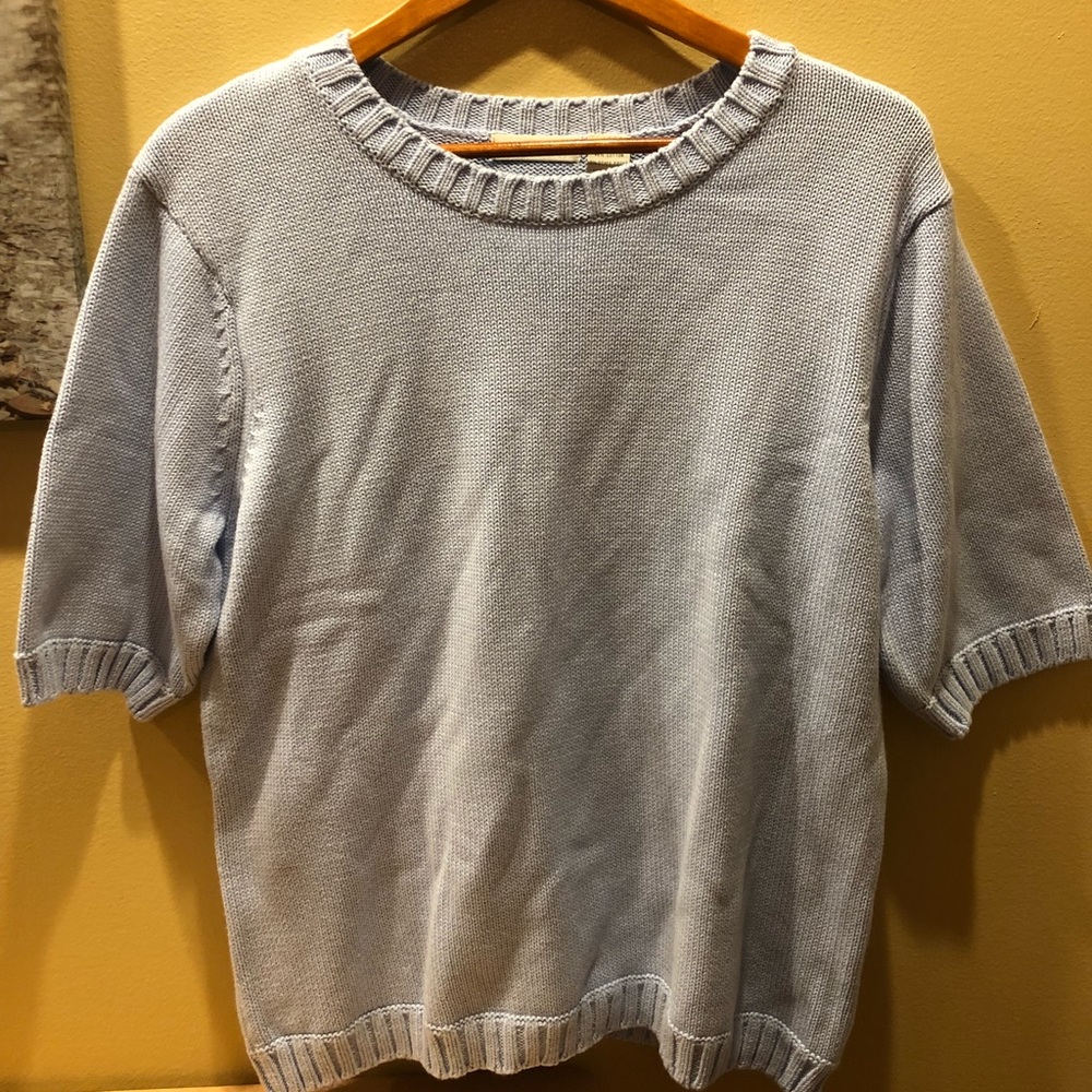 Orvis blue sweater